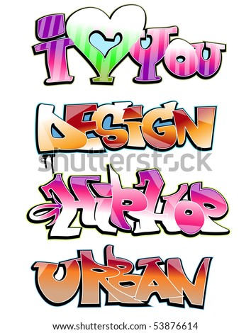 Logo Design Urban on Graffiti Hip Hop Urban Design Stock Vector 53876614   Shutterstock