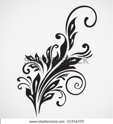 Logo Design on Floral Vector Ornament Design Element  Vintage Graphic Art   55356370