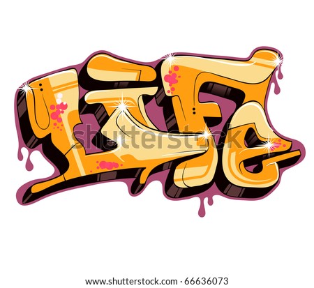Good Logo Design on Graffiti Vector Design  Word Life   66636073   Shutterstock
