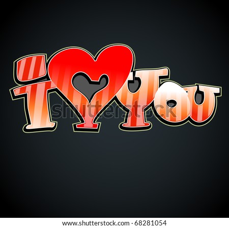 Love Grafiti on Graffiti Love Stock Vector 68281054   Shutterstock