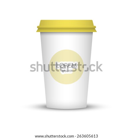 Blank coffee cup to represent your template desing. Eps10