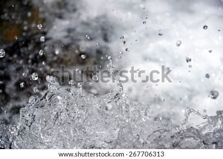 Drops of fresh mountain water.