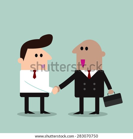 business partners handshaking - Business people shaking hands