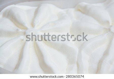 Vanilla ice cream macro detailed texture