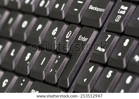 computer keyboard isolated on a white background