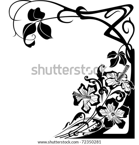 Designs on Flowers And Floral Design In Art Nouveau Style  Stock Photo 72350281