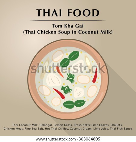 Thai Chicken Soup in Coconut Milk Thai Food