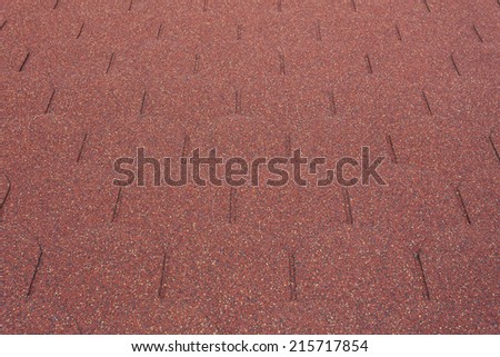 Red asphalt shingle