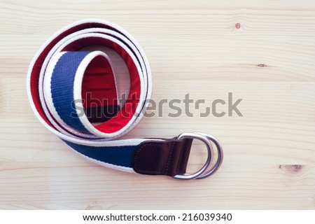 blue red casual belt