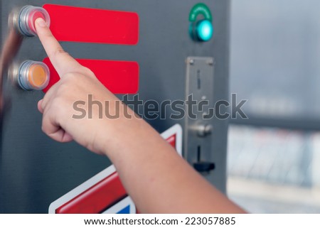 press the button service to the coins machine