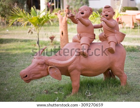 Clay/ Crafts/ Baby buffalo lifestyle
