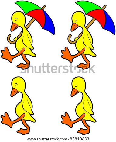 cartoon duck walking