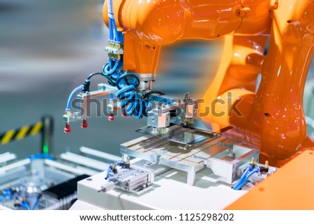 robotic screen protector film or glass cover in manufacture phone factory