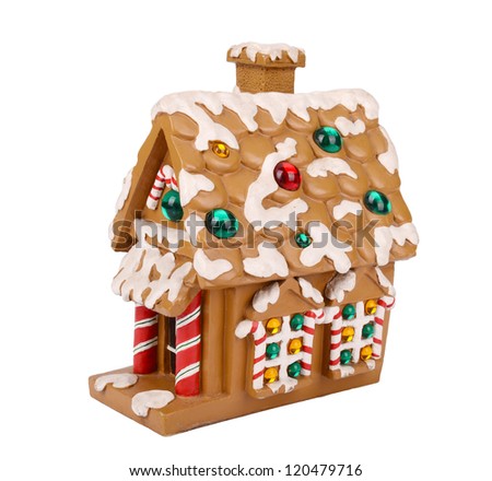 Gingerbread House Isolated On White background