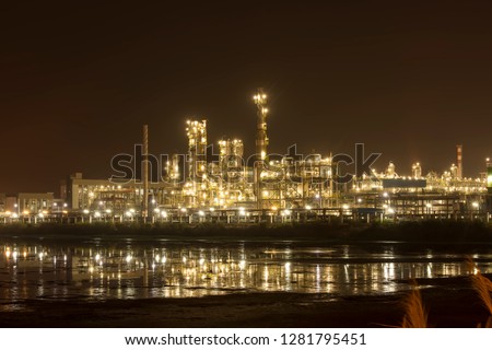 Oil refinery gas industry plant of petroleum industry production
