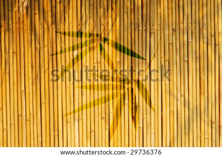 Frame of bamboo-leaves background. Please take a look at my similar bamboo-images
