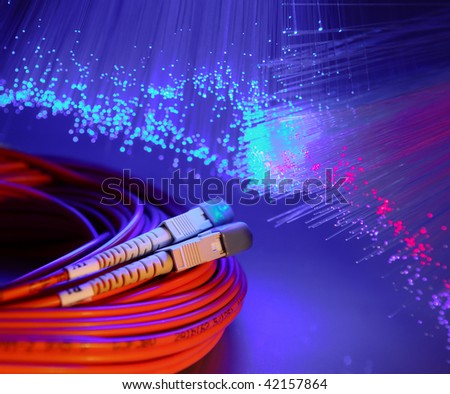 network cable closeup with fiber optical background more in my portfolio