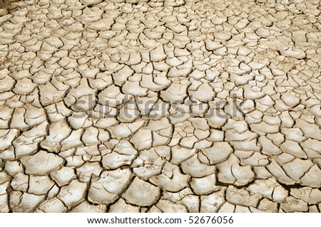 global warming concept of cracked ground