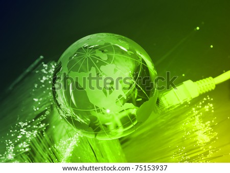 globe with high technology background