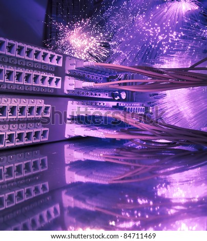 network cables and servers in a technology data center
