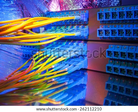 Communication and internet network server room