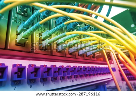 Fiber optic connecting on core network swtich