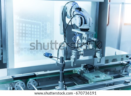 Robotic and Automation system control application on automate robot arm