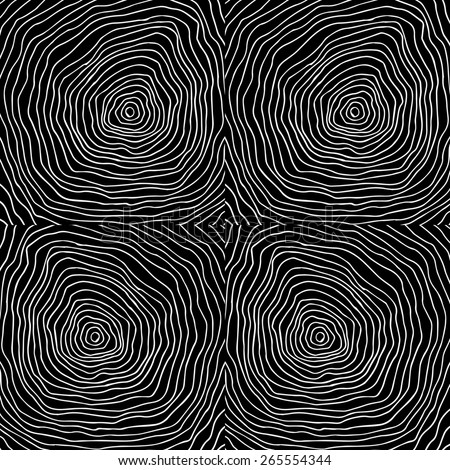 Tree rings background. Hand drawn.