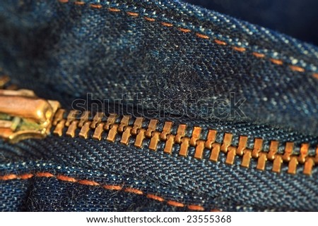 close up look of jeans and the zip of the jeans