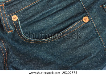jean clothes and pocket