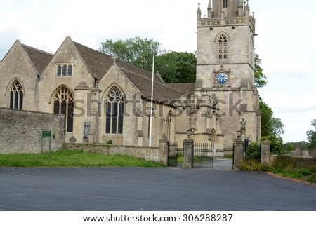 CORSHAM, UK - AUGUST 3, 2015 - Corsham parish church in the market town of Corsham, Cotswolds, UK