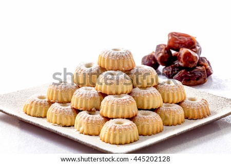 Mamoul with dates - arabic sweets specific in Ayd Al Fithr . The anniversary at the and of Ramadan. Youcan find them in Middle East . 30-07-2016 Amman Jordan