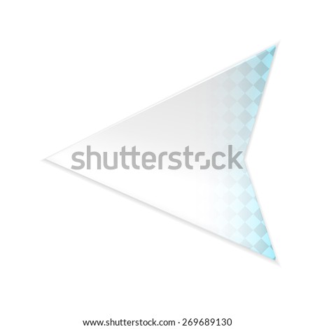White banner with plaid texture. Banner isolated on white background. Raster copy.
