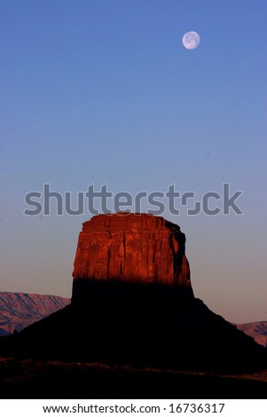 Moon Rise in Monument Valley