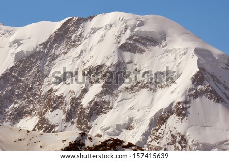 One of the alps most dangerous and deadly summits. Liskamm, in the southern swiss alps above Zermatt
