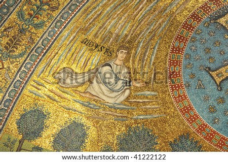 Moses in heaven, in a UNESCO listed golden mosaic