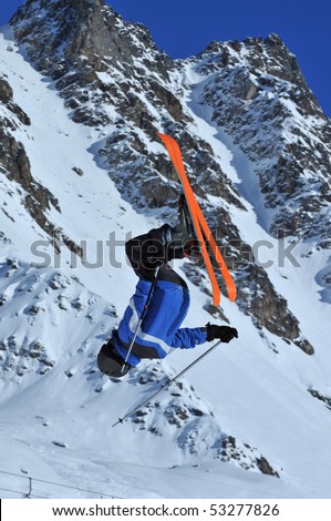 upside down skier