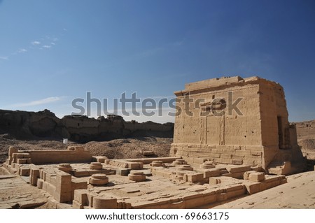 The Isis chapel built by the roman emperor augustus at the ancient Egyptian fertility and love temple of the goddess Hathor at Dendera, in Egypt