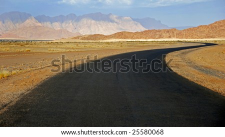 Lonely desert road
