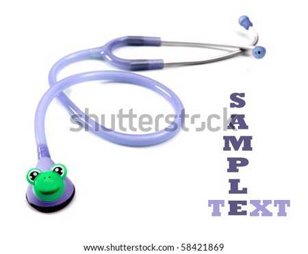 a Doctor's stethoscope with an animal head to use for children