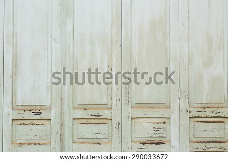 Old wooden door light blue