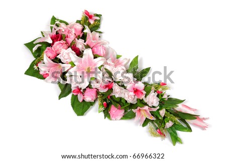 stock photo Wedding flower composition isolated on white background