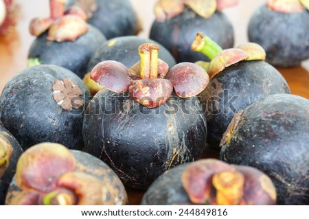 Violet Thai fruit on the table