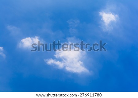 Blue sky and clouds in the summer (Horizontal).
