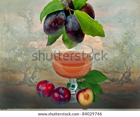 Plum plum juice