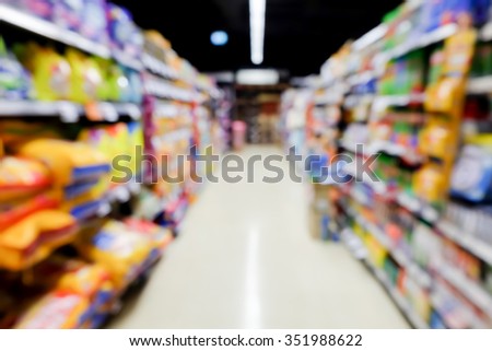 Blur Image of pet food shop