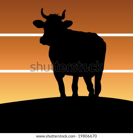 Cartoon Cow Silhouette