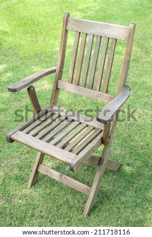 Sitting in a lawn chair