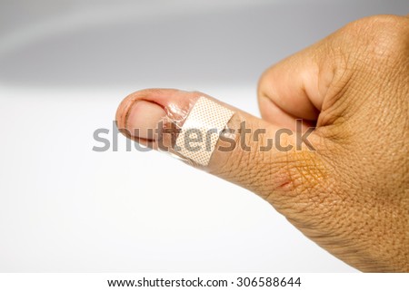 plaster on wound
