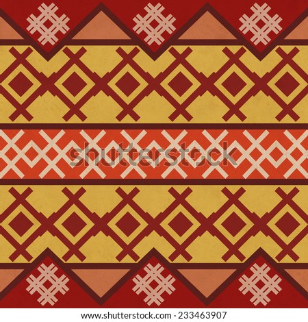 Nordic pattern with geometrical ornament